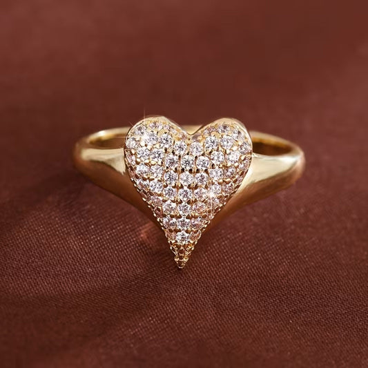 Golden Heart Radiance Ring