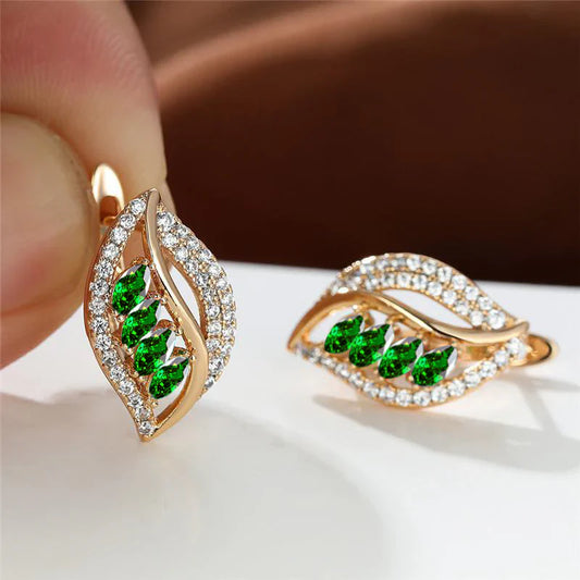 Emerald Glow Marquise Earrings
