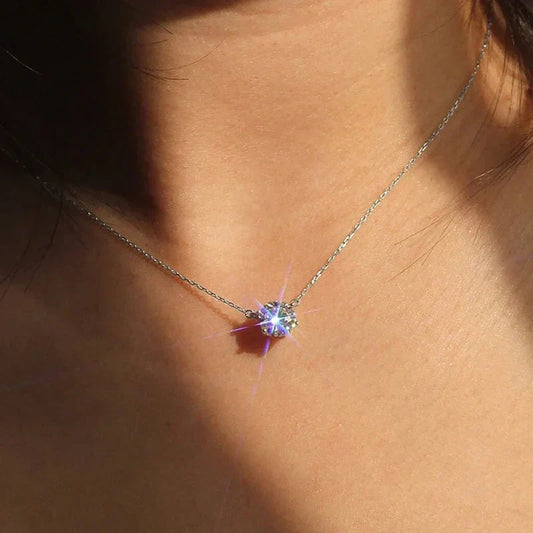 Crystal Solitaire Necklace