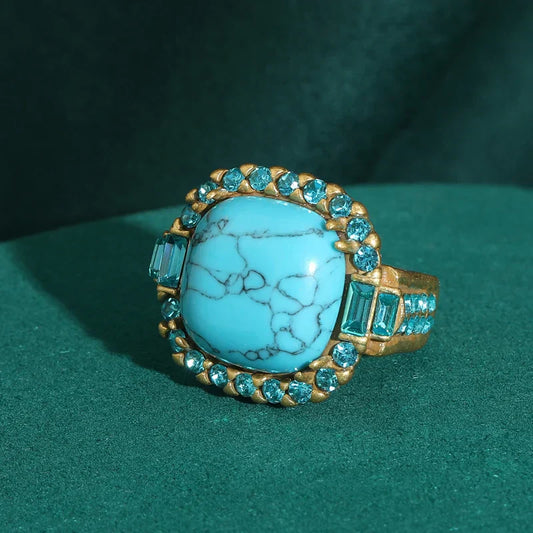 Azure Turquoise Gold Ring