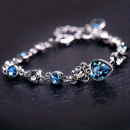 Sapphire Blue Heart Bracelet