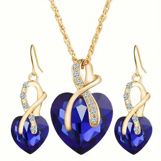 Sapphire Blue Heart Set