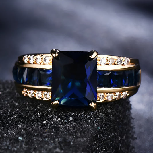 Sapphire Blue Statement Ring
