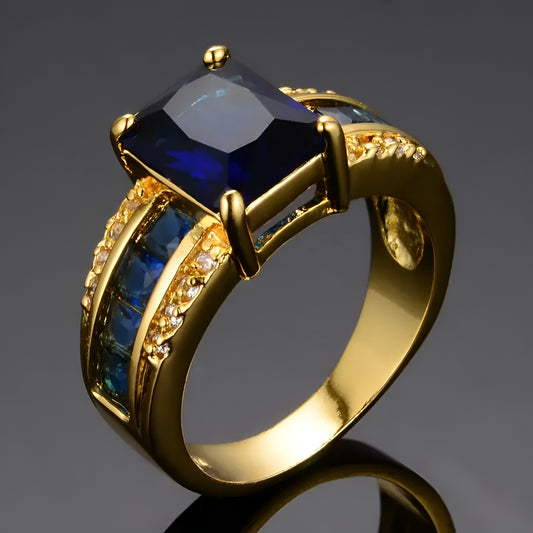 Sapphire Blue Statement Ring