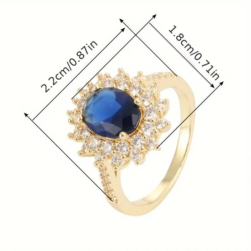Sapphire Blue Ring