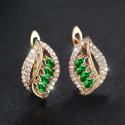 Emerald Glow Marquise Earrings