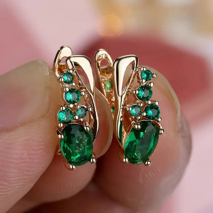 Emerald Glow Elegance Earrings