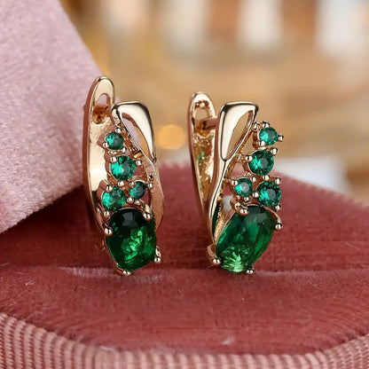 Emerald Glow Elegance Earrings