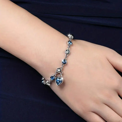 Sapphire Blue Heart Bracelet