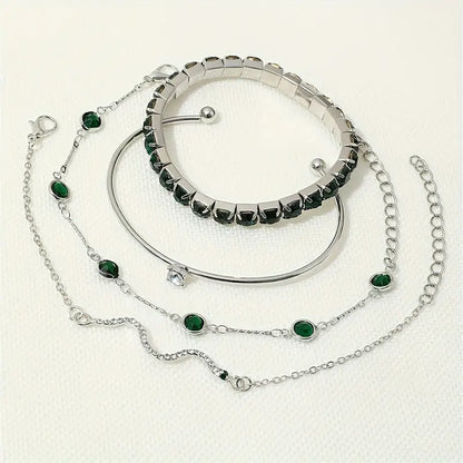 Emerald Glow Bracelet Set