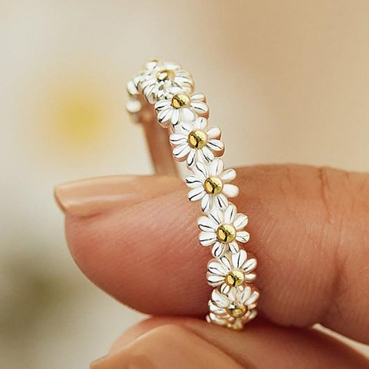 Adjustable Daisy Meadow Ring