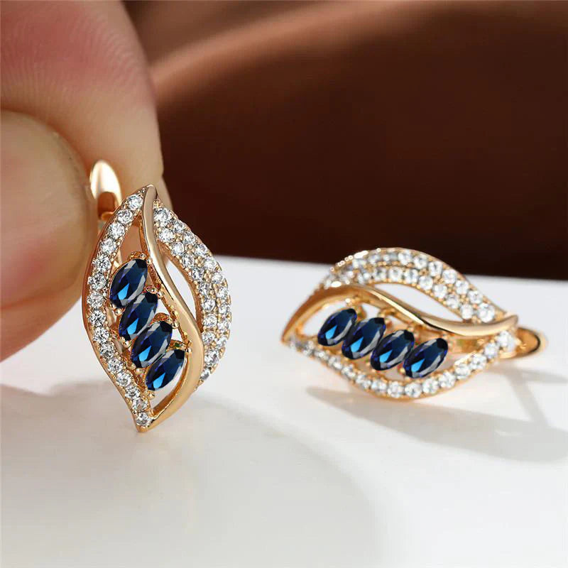 Sapphire Blue Marquise Earrings