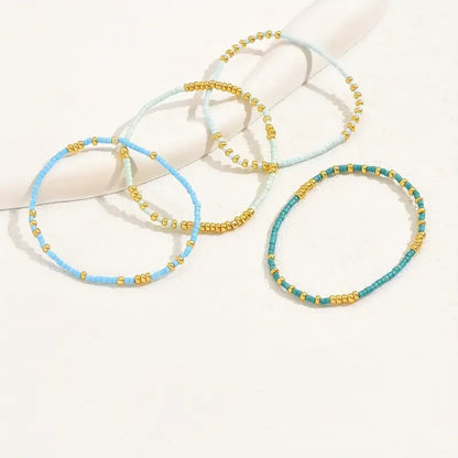 Turquoise Bead Bracelet Set