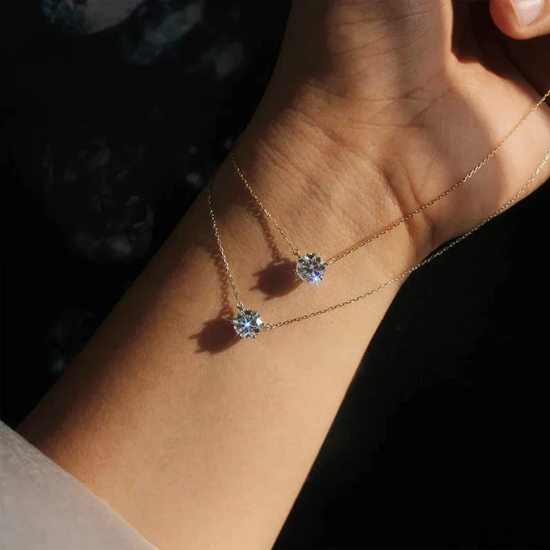 Crystal Solitaire Necklace