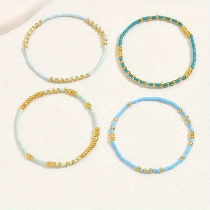 Turquoise Bead Bracelet Set