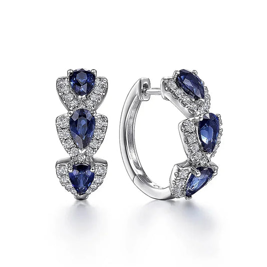 Sapphire Blue Crest Earrings