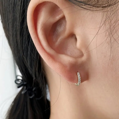 Emerald Glow Mini Hoops