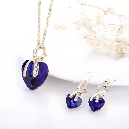 Sapphire Blue Heart Set