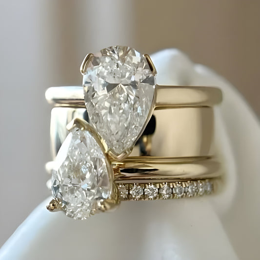 Double Zirconia Vintage Ring