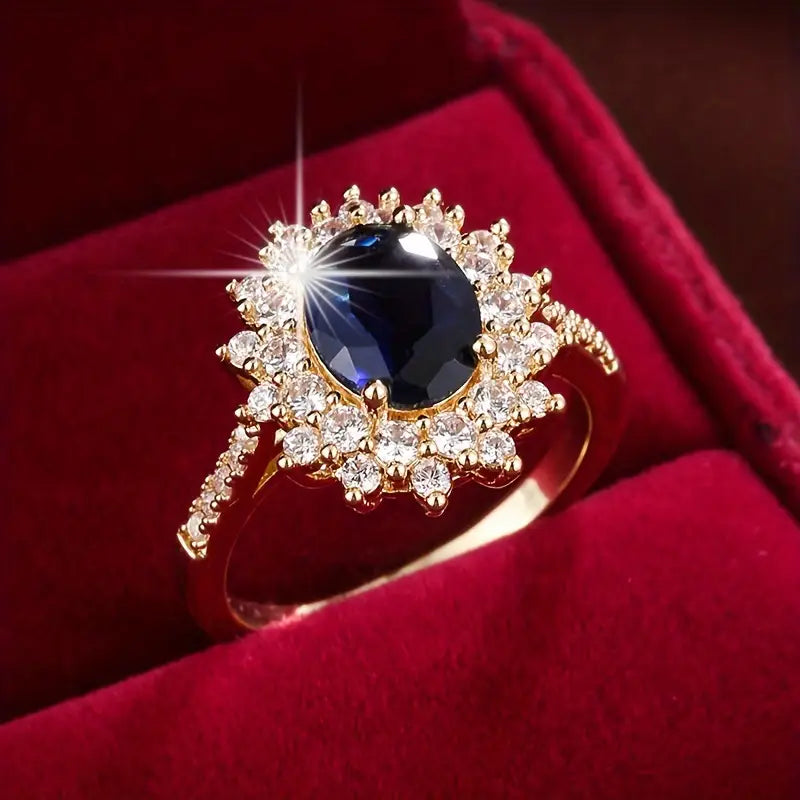Sapphire Blue Ring