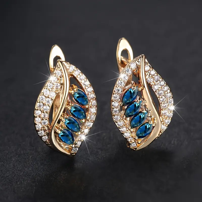 Sapphire Blue Marquise Earrings