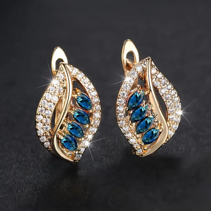 Sapphire Blue Marquise Earrings
