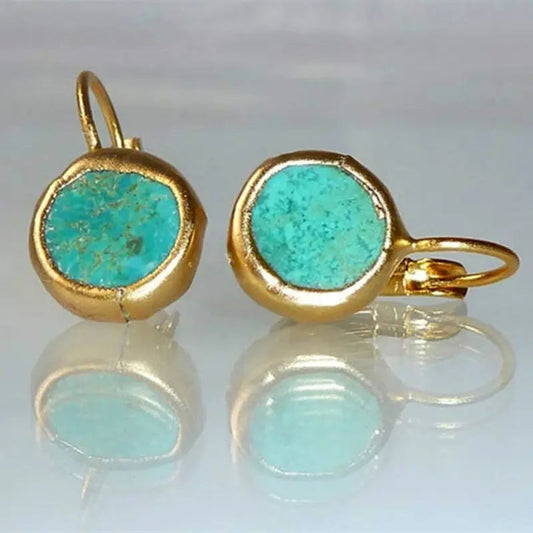 Gold Turquoise Earrings