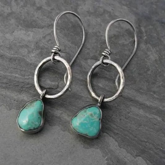 Vintage Silver Turquoise Earrings