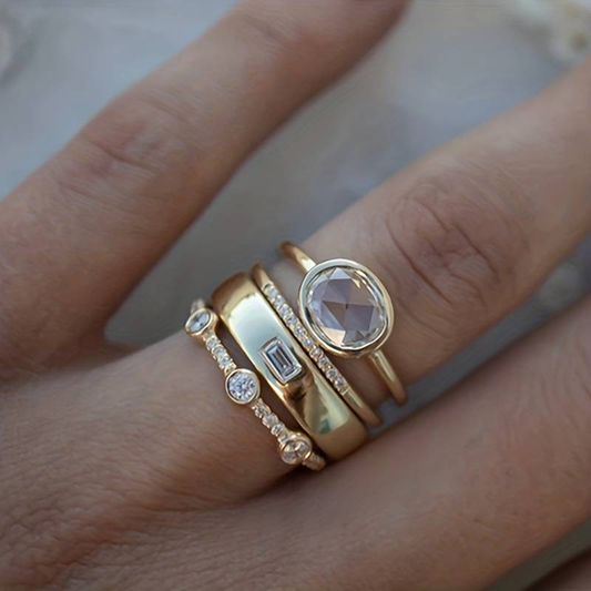 Vintage Gold Ring Stack